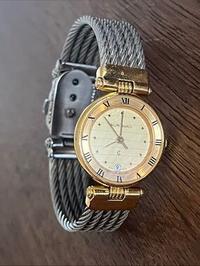 Charriol Two-Tone Gold Dial Cable Bracelet Watch
